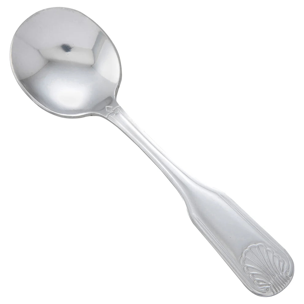 Winco 0006-04, 18/0 Extra Heavyweight Toulouse Bouillon Spoon