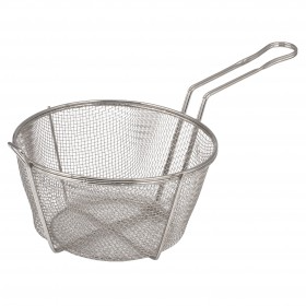 5-quart wire fryer basket stanton trading with a 10-inch diameter, featuring a reinforced stainless steel mesh and a sturdy handle for durability and ease of use.