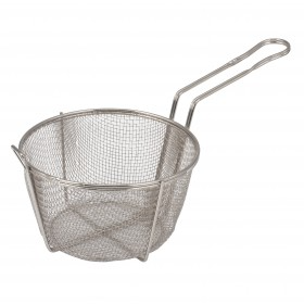 4-quart wire fryer basket stanton trading with a 9-inch diameter, featuring a reinforced stainless steel mesh and a sturdy handle for durability and ease of use.