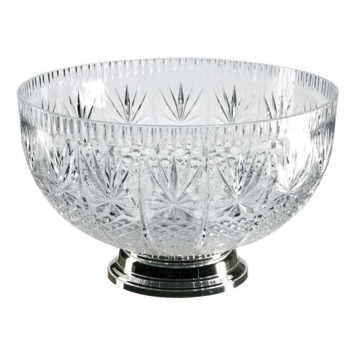 12QT Punch Bowl with Chrome Base – Elegant clear plastic punch bowl for parties, weddings, and events. Stylish, durable, and lightweight design, perfect for serving punch, cocktails, and beverages.