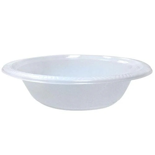 White plastic bowls in a bulk club pack, available in 5oz and 15oz sizes. Perfect for soups, salads, desserts, parties, catering, BBQs, and events. Durable, disposable, and eco-friendly design for easy cleanup.