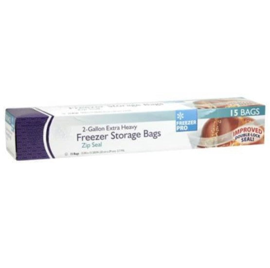 2-gallon zip seal freezer bags for challah, bread, and food storage. Heavy-duty, leak-proof, and food-safe. Airtight seal prevents freezer burn and locks in freshness. Perfect for home and bakeries.
