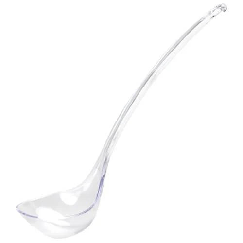 2.5oz Clear Plastic Serving Ladle – Perfect for soups, sauces, dressings, and punch at catering, buffets, weddings, and parties. Durable, lightweight, and disposable for effortless serving.