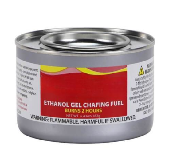 2+ Hour LBL Ethanol Chafing Fuel for catering, buffets, and events. Long-lasting, clean-burning, and safe for chafing dishes and food warmers. Ensures consistent heat for over two hours.
