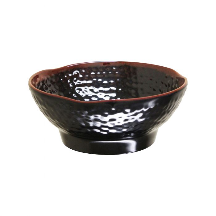 Thunder Group Wavy Soup Bowl 6/Pcs is made for soups, stews, and other liquids. It features a wavy edge that provides an elegant appearance. This Asian wave soup bowl makes it ideal for use in any outdoor catering event, high volume restaurant, or food-serving facility. This 38.5 oz soup bowl is made of break-resistant heavyweight melamine that ensures long-lasting quality. It is stain-resistant and dishwasher safe. Tenmoku collection has a distinctive presentation.