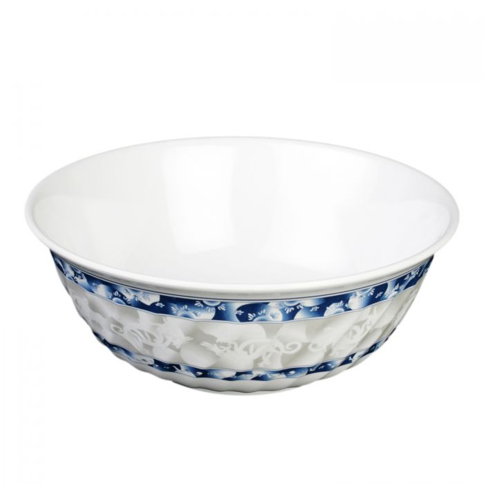 Thunder Group Swirl Bowl 6/Pcs is perfect for serving miso soup, soba, ramen, kimchi and other Asian dishes. This stone-colored bowl with dragon pattern will bring an oriental flair to your food presentation. Manufactured from a durable plastic material this dinnerware is extremely popular for its nearly unbreakable structure. However, with heat resistance of up to 212° F or 100° C, melamine is not suitable for cooking and warming foods in a microwave or an oven, though it is completely dishwasher safe.