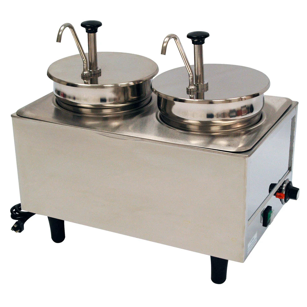 Winco 56752, Stainless Steel Condiment Pump for 7 Qt Inset Pan