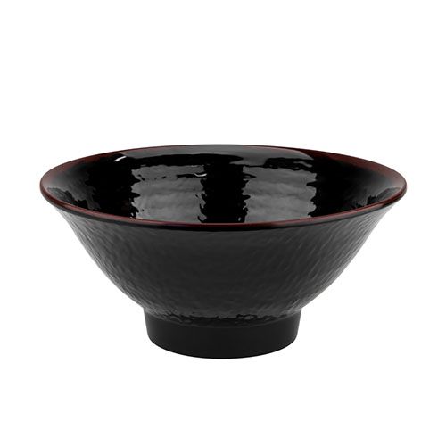 Thunder Group Soup Bowl 6/Pcs is made for soups, stews, and other liquids. This Asian soup bowl makes it ideal for use in any outdoor catering event, high volume restaurant, or food-serving facility. This 24 oz soup bowl is made of break-resistant heavyweight melamine that ensures long-lasting quality. It is stain-resistant and dishwasher safe. Tenmoku collection has a distinctive presentation. All Asian Tenmoku tableware has a deep black color that fades into a brown hue closer to its edges.