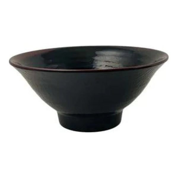 Thunder Group Soup Bowl 6/Pcs is made for soups, stews, and other liquids. This Asian soup bowl makes it ideal for use in any outdoor catering event, high volume restaurant, or food-serving facility. This 32 oz soup bowl is made of break-resistant heavyweight melamine that ensures long-lasting quality. It is stain-resistant and dishwasher safe. Tenmoku collection has a distinctive presentation. All Asian Tenmoku tableware has a deep black color that fades into a brown hue closer to its edges.