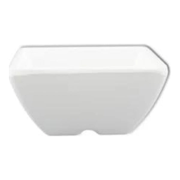 Thunder Group Square Bowl 12/Pcs is a perfect dinnerware for presenting your sources, dips, salsa, or even fruits. This bowl looks like ceramics but is much more lightweight and durable. It is an excellent choice for inside or outside dining spots. This square melamine bowl comes in vibrant white color as a distinctive feature of the Classic White Western collection. All Classic White tableware will equally suit big restaurants and small sushi bars, crowded catered events and buffets.