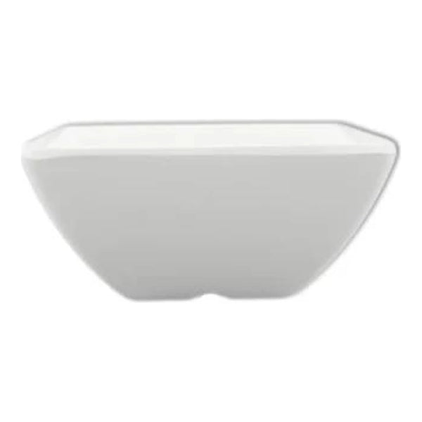 Thunder Group Square Bowl 12/Pcs is a perfect dinnerware for presenting your sources, dips, salsa, or even fruits. This bowl looks like ceramics but is much more lightweight and durable. It is an excellent choice for inside or outside dining spots. This square melamine bowl comes in vibrant white color as a distinctive feature of the Classic White Western collection. All Classic White tableware will equally suit big restaurants and small sushi bars, crowded catered events and buffets.