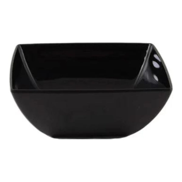 Thunder Group Square Bowl 12/Pcs is a perfect dinnerware for presenting your salads, soups, or even fruits. This bowl looks like ceramics but is much more lightweight and durable. It is an excellent choice for inside or outside dining spots. This square melamine bowl comes in deep black color as a distinctive feature of the Classic Black Western collection. All Classic Black tableware will equally suit big restaurants and small sushi bars, crowded catered events and buffets.