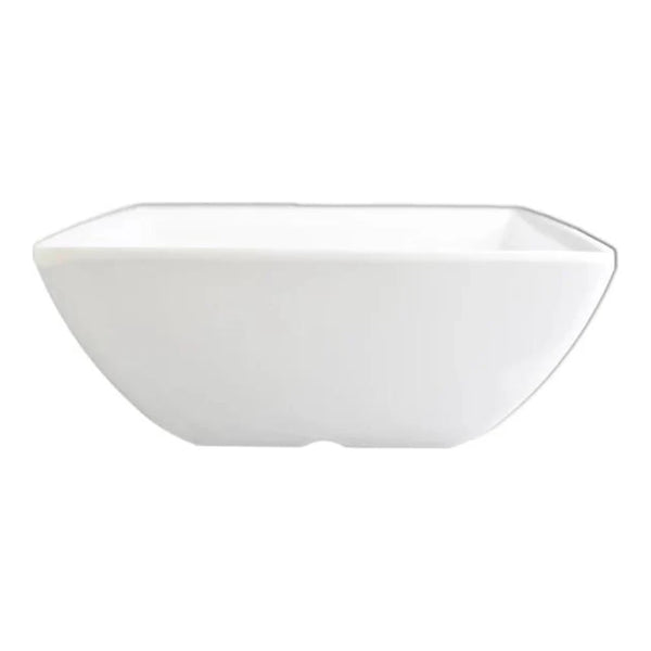 Thunder Group Square Bowl 12/Pcs is a perfect dinnerware for presenting your salads, soups, or even fruits. This bowl looks like ceramics but is much more lightweight and durable. It is an excellent choice for inside or outside dining spots. This square melamine bowl comes in vibrant white color as a distinctive feature of the Classic White Western collection. All Classic White tableware will equally suit big restaurants and small sushi bars, crowded catered events and buffets.