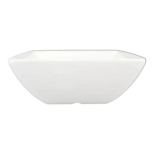Thunder Group Square Bowl 12/Pcs is a perfect dinnerware for presenting your salads, soups, or even fruits. This bowl looks like ceramics but is much more lightweight and durable. It is an excellent choice for inside or outside dining spots. This square melamine bowl comes in vibrant white color as a distinctive feature of the Classic White Western collection. All Classic White tableware will equally suit big restaurants and small sushi bars, crowded catered events and buffets.