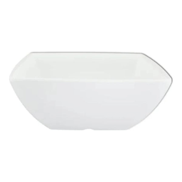 Thunder Group Square Bowl 12/Pcs is a perfect dinnerware for presenting your salads, soups, or even fruits. This bowl looks like ceramics but is much more lightweight and durable. It is an excellent choice for inside or outside dining spots. This square melamine bowl comes in vibrant white color as a distinctive feature of the Classic White Western collection. All Classic White tableware will equally suit big restaurants and small sushi bars, crowded catered events and buffets.