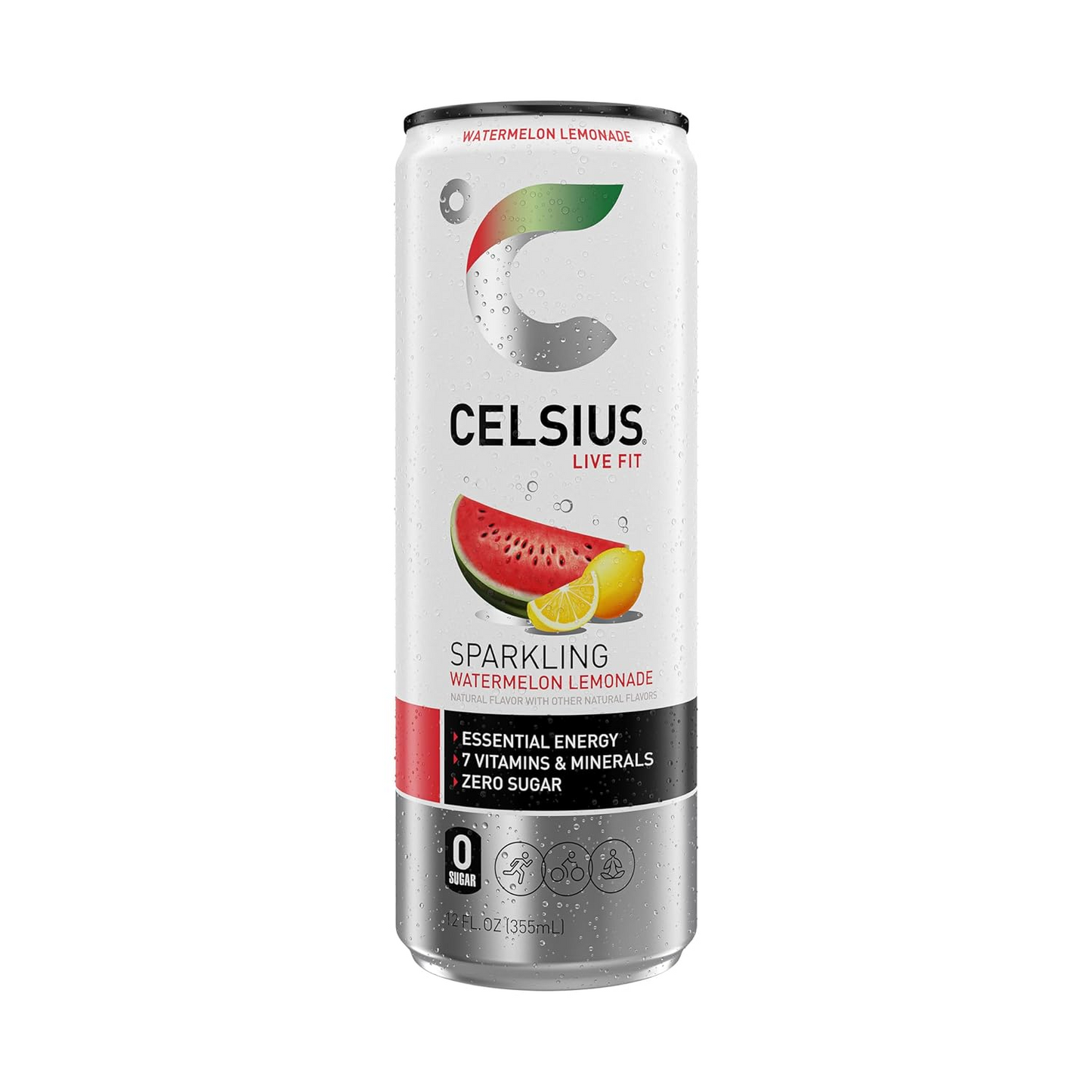 Celsius Original Sparkling Watermelon Lemonade 12oz Energy Drink pack 12