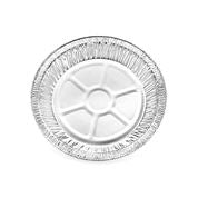 9-inch aluminum pie plate with 1.25-inch depth for baking pies, quiches, and tarts. Heavy-duty, disposable foil pan for even baking, meal prep, and takeout. Perfect for home, bakeries, and catering.