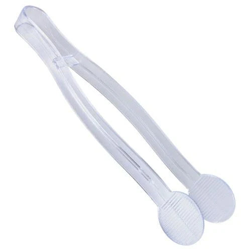 9.25" Clear Ice Tong – Durable plastic tongs for serving ice, fruit, and appetizers. Perfect for bars, parties, weddings, and catering events. Lightweight, hygienic, and easy to use.