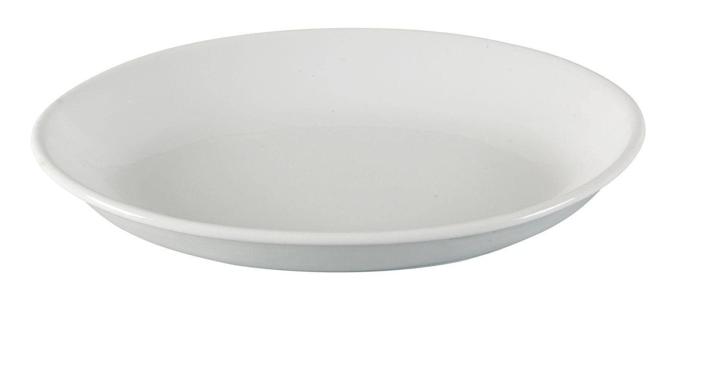 Yanco Oval Deep Platter AC-215 is a stylish and functional choice for serving vegetables, cold cuts, fresh greens, and appetizers. Crafted from high-quality porcelain with a super white finish, this elegant platter seamlessly integrates into any fine-dining restaurant, catering event, or upscale dining establishment. Its generous size and oval shape provide ample space for beautifully presenting dishes, while the rolled edges add a refined touch.