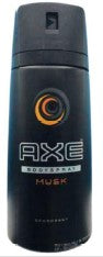 AXE Body Spray Deodorant Musk 150 ml S.A can with sleek black and gold design