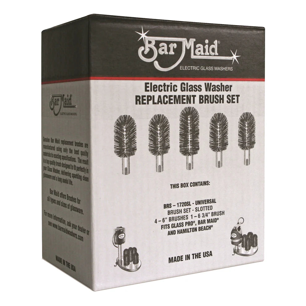 Winco BRS-1720SL, 5pcs Universal Replacement Slotted Glass Brush Set