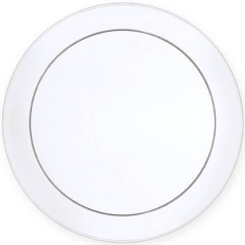 Buffet 9" Clear Plate – premium disposable plastic plate for buffets, weddings, and events. Elegant transparent design, durable, and perfect for serving appetizers, entrees, and desserts.