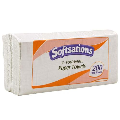 C-Fold White Paper Towels for restrooms, kitchens, and offices. Highly absorbent, durable, eco-friendly, and compatible with standard dispensers.