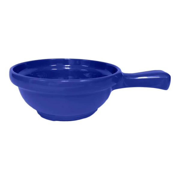 Thunder Group Soup Bowl With Handle 12/Pcs is made for soups, stews, and other liquids. It features a handle that provides a safe serving of hot foods. But you can serve cold liquids as well. Or even sliced fruit. The number of ways you can use this handy bowl is limited only by your imagination. This soup bowl makes it ideal for use in any outdoor catering event, high volume restaurant, or food-serving facility.