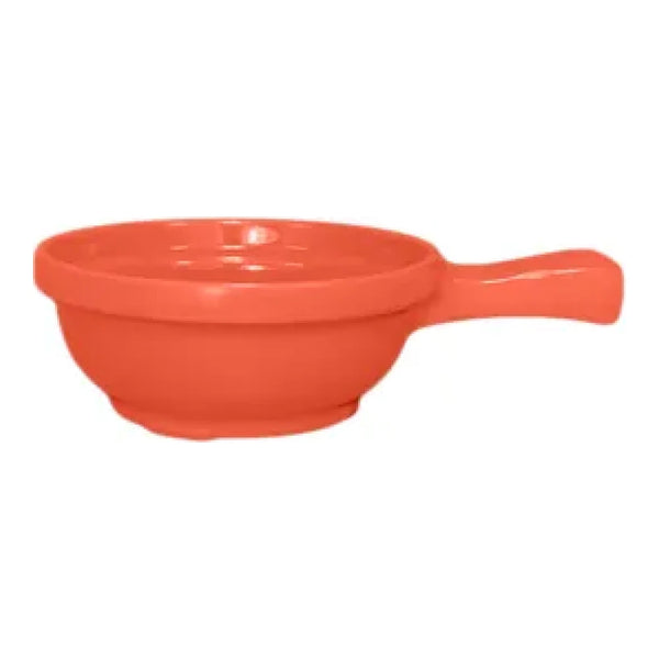 Thunder Group Soup Bowl With Handle 12/Pcs is made for soups, stews, and other liquids. It features a handle that provides a safe serving of hot foods. But you can serve cold liquids as well. Or even sliced fruit. The number of ways you can use this handy bowl is limited only by your imagination. This soup bowl makes it ideal for use in any outdoor catering event, high volume restaurant, or food-serving facility.