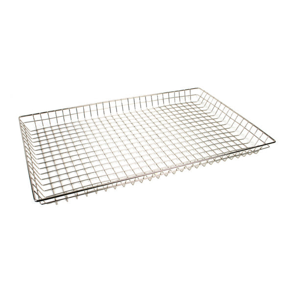 Thunder Group Wire Donut Basket is designed with evenly spaced wires that facilitate proper air circulation to quickly and evenly cool your doughnuts. A versatile and economical addition to commercial kitchens, this basket also serves as a draining grate to keep excess oil away from fried products for preserving freshness and crispiness. For outstanding durability, this doughnut basket is made from rust-resistant nickel-plated metal which will withstand heavy duty use.