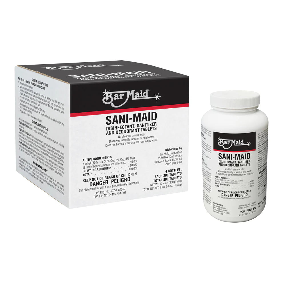 Winco DIS-207, Bar Maid Quaternary Sanitizer/Disinfectant Tablets