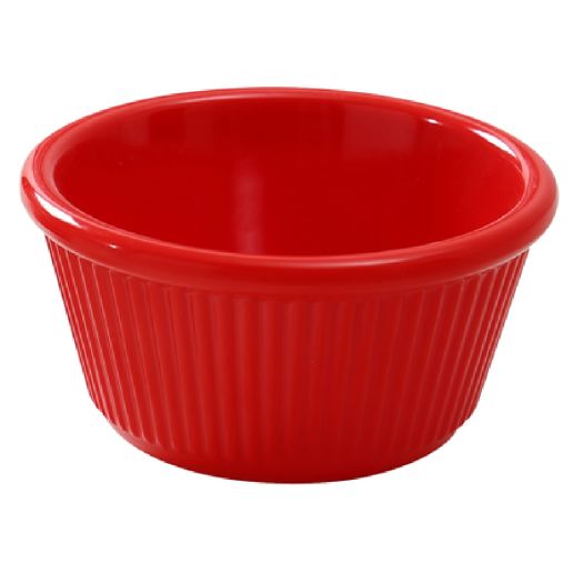 Yanco Fluted Ramekin NC-532RD is the perfect addition to any restaurant or home kitchen. Crafted from high-quality melamine, this ramekin is extra heavy duty and built to last. With a capacity of 5 oz. and a diameter of 3-3/8", it is ideal for serving individual portions of appetizers, desserts, or side dishes. The classic round design and beautiful red color of this ramekin make it a stylish addition to any table setting.