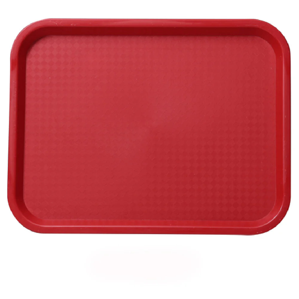 Yanco Fast Food Tray With Handle FT-14RD feature a durable plastic construction with a non-slip surface, ensuring secure transport of food and beverages. Designed for heavy use, they are perfect for restaurants, cafeterias, catered events, or home dining. The red color adds a modern touch, while the rectangular shape provides ample space for serving meals, drinks, or appetizers. Lightweight and easy to handle, these trays are ideal for fast-paced environments and frequent use.
