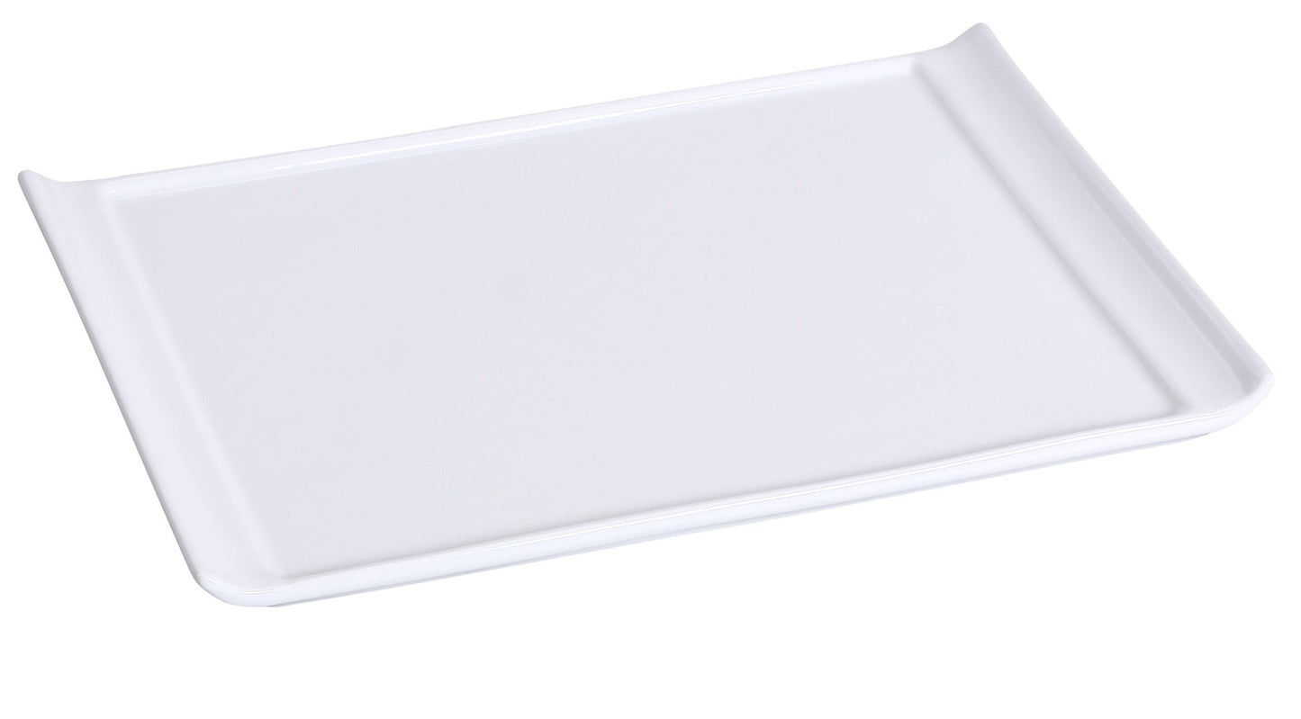 Yanco Rectangular Display Plate FU-1310 is an elegant and versatile addition to any restaurant or banquet hall. Measuring 10 1/4" Length x 7" Width, this high-quality porcelain plate features a sleek bone white finish, making it ideal for presenting any course with sophistication. Part of the Fuji collection, its rectangular design enhances the visual appeal of your dishes, making it perfect for fine-dining establishments and upscale catering events.