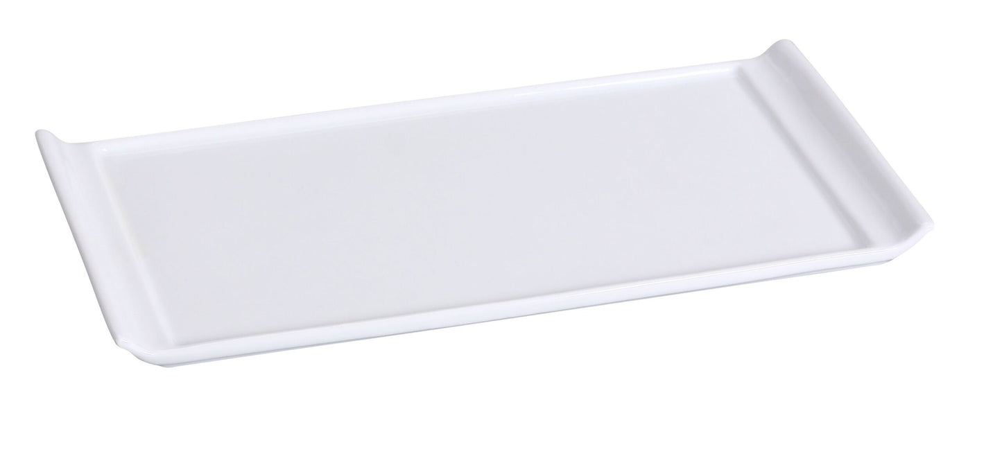 Yanco Rectangular Display Plate FU-1311 is an elegant and versatile addition to any restaurant or banquet hall. Measuring 11 1/4" Length x 7" Width, this high-quality porcelain plate features a sleek bone white finish, making it ideal for presenting any course with sophistication. Part of the Fuji collection, its rectangular design enhances the visual appeal of your dishes, making it perfect for fine-dining establishments and upscale catering events.