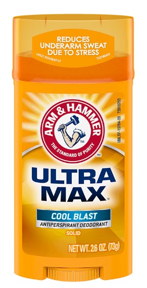 Arm & Hammer Ultra Max Solid Deodorant, Cool Blast Scent, 2.6 oz