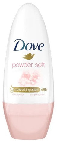 Dove Roll-On Antiperspirant Powder Soft 40 ml deodorant bottle