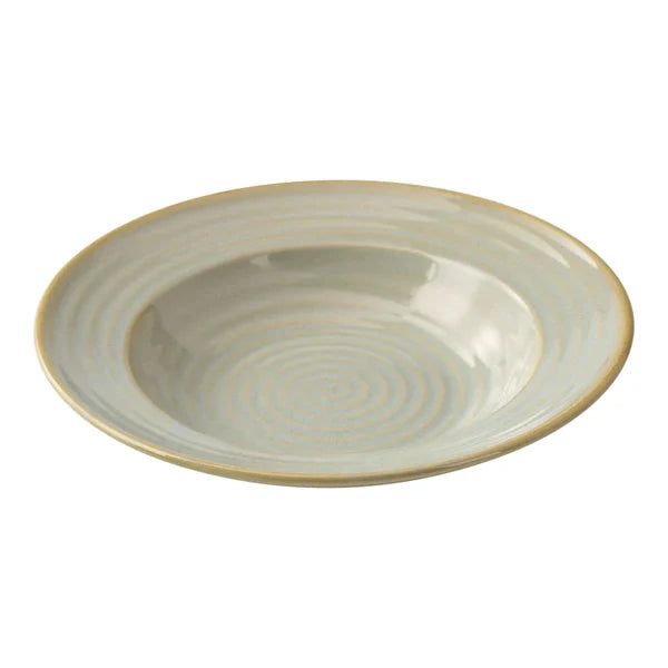 Yanco Soup Plate GO-408 is a sophisticated piece from the Golden Coast collection, designed to enhance any dining experience. Made from high-quality chinaware, this round soup plate features elegant earthy tones and concentric circles, beautifully accented by a golden rim for a refined touch. Perfect for serving soups, broths, and appetizers, this plate is ideal for upscale restaurants, cafés, and fine dining settings.