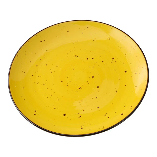 Yanco Coupe Plate LY-1112YL is a stylish and versatile choice for any dining setting. Made from high-quality porcelain, this plate features a reactive glaze in a bright yellow finish, adding elegance to both casual and formal table settings. With a 12.25-inch diameter and 1.25-inch height, it offers ample space for serving main courses and sides. The durable porcelain construction ensures long-lasting performance, making it ideal for high-traffic establishments such as restaurants, hotels, and cafes.
