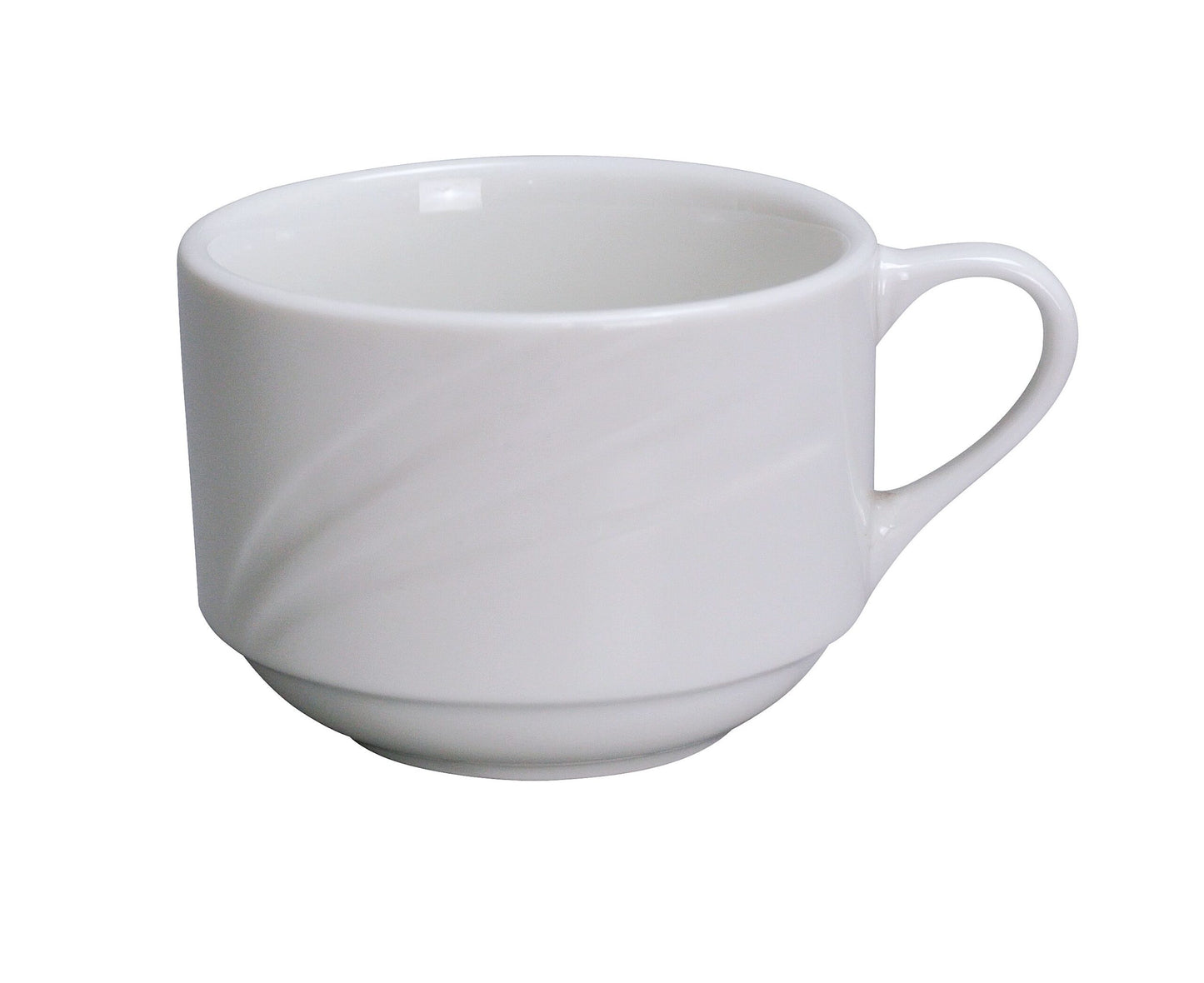 Yanco Stackable Cup MM-1-S is an elegant and practical choice for serving coffee, tea, espresso, and more. Designed with a finger-loop handle for comfortable grip and a stackable feature for easy storage, these cups are perfect for busy coffee shops, restaurants, and hotels. Made from durable porcelain, they are built to withstand frequent use while maintaining their sleek, coastal-inspired appearance.