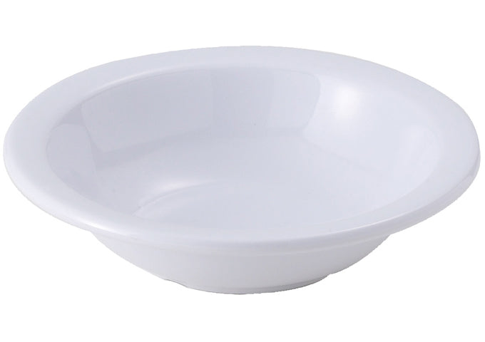 Winco MMB-10 to MMB-13W, 10oz, 13oz Tan and White Melamine Grapefruit Bowls