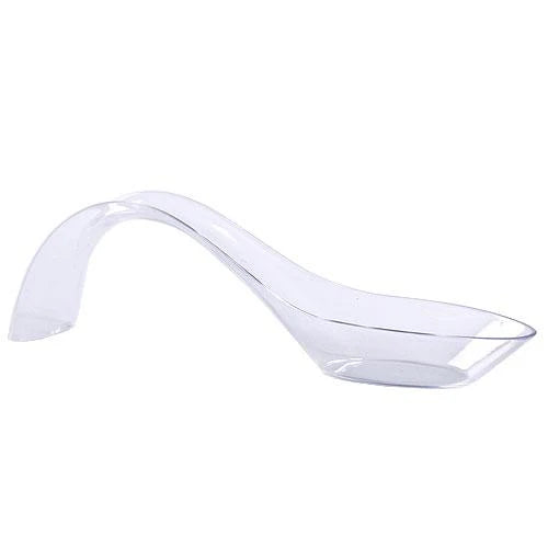 Mini presentation spoon with a sleek and elegant design, perfect for serving appetizers, hors d'oeuvres, and tastings at catering events, parties, and fine dining experiences.