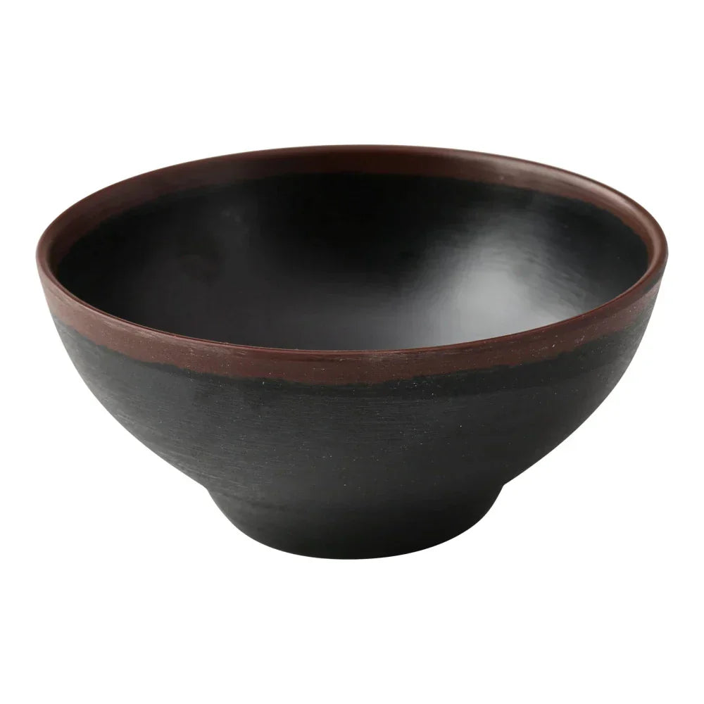 Yanco Cereal Bowl NA-605BK Constructed from melamine, this bowl combines durability with practicality, ideal for daily use in hotels, restaurants, and cafes. The bowl’s break-resistant design ensures it withstands the demands of a high-traffic environment. Featuring a classic round shape with an black speckled finish and a brown rim, this bowl adds a touch of elegance to any table setting.
