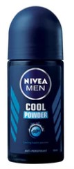 Nivea Men Roll-On Cool Powder, 50 ml, deodorant with sweat and odor protection and a refreshing powdery scent for fresh underarms.