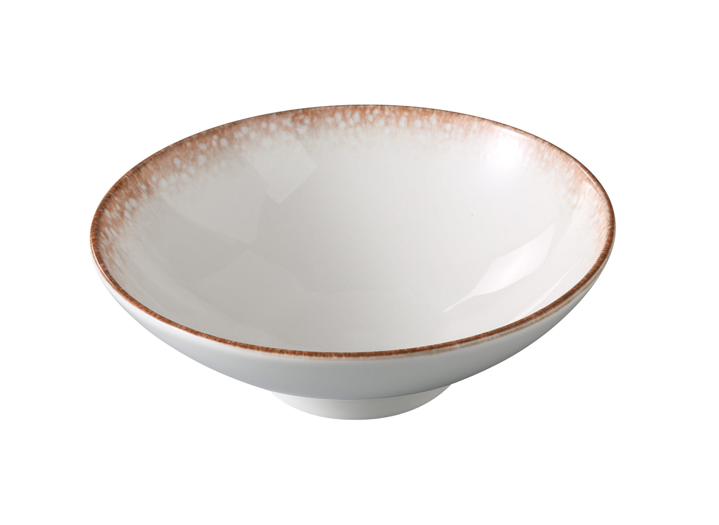 Yanco Bowl PR-509 offers a warm, rustic aesthetic with modern versatility. Featuring the Porto collection’s signature earthy brown rim and smooth white porcelain body, this 50 oz bowl is ideal for serving ramen, noodles, hearty soups, or grain-based dishes. Its generous size and durable construction make it a standout option for both casual and refined dining settings.