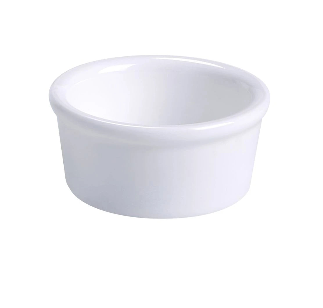 Yanco Ramekin RK-202 is a versatile and elegant addition to any tableware collection. Crafted from high-quality porcelain with a smooth glaze finish, this ramekin offers excellent resistance to mechanical damage and temperature changes. Its classic white design makes it ideal for serving individual portions of creme brule, cheese or egg dishes, macaroni and cheese, French onion soup, and more. Perfect for fine-dining restaurants, catered events, and hotels, this ramekin ensures both durability and style.