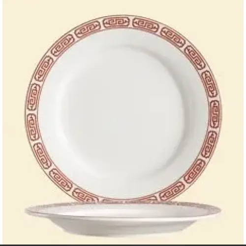 "C.A.C. RSCAC-105-8 Plate – 8 1/4-inch durable porcelain plate, ideal for restaurants and catering, 36 per case."