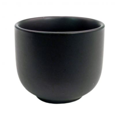 C.A.C. 1.5oz Wine Cup – Non-Glare Black glazed porcelain, chip-resistant and stylish, ideal for sake and wine tastings. Sold 72 per case. SKU: RSCAC-666-WC-BLK.
