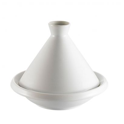 C.A.C. Deep Plate with Tall Lid, 5" porcelain plate with 3 1/4" tall lid. Ideal for serving soups, stews, and specialty dishes. Sold 12 per case. SKU: RSCAC-COL-A5.
