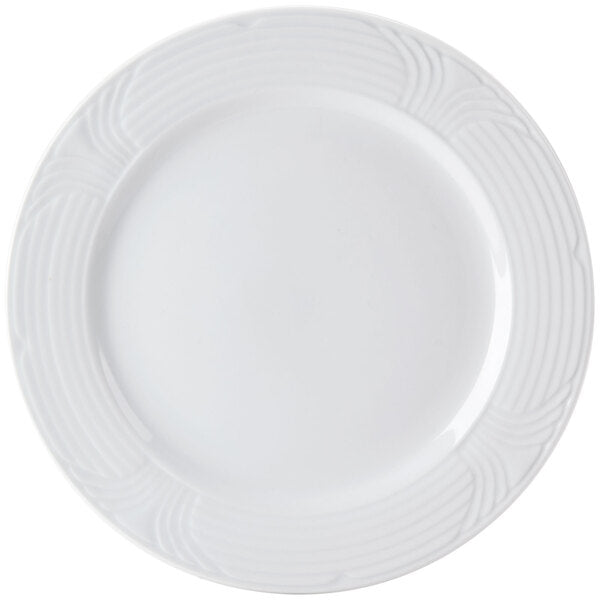 C.A.C. 7.5-inch white porcelain plate – ideal for sides and desserts – 36 per case – SKU RSCAC-CRO-7.